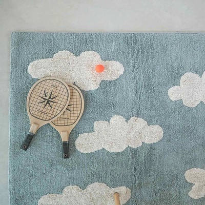 Lorena Canals Clouds Vintage Blue Modrý