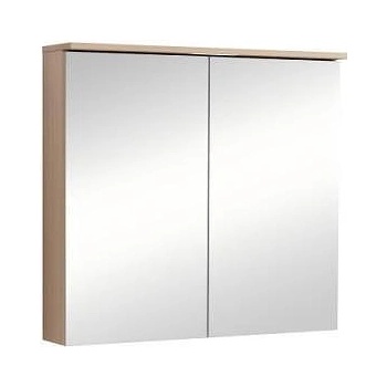 Image 1 of Inter Ceramic Огледален шкаф за баня AMO-75 6018-75, Inter Ceramic, с LED осветление, PVC, 75х70х17см (6018-75)