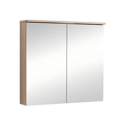 Inter Ceramic Огледален шкаф за баня AMO-75 6018-75, Inter Ceramic, с LED осветление, PVC, 75х70х17см (6018-75)