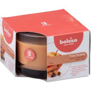 Bolsius Bolsius Polska Sprzedaż sp. z o. o. Ароматна свещ Bolsius Aromatic 2.0 в стъкло, 90x63 мм, ябълка и канела