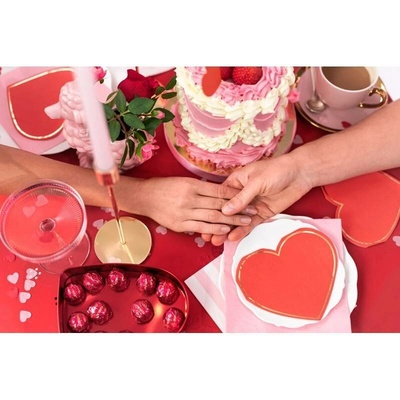 Party Deco SPK24 Papírové ubrousky Red Love 14,3x12,5 cm