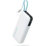 CUKTECH Външна батерия Power Bank LPB200N (CUKP200NGLLG) - с вграден кабел, USB, Type-C, Lightning, LED Дисплей, 20000mAh, 45W - Cuktech - Бял