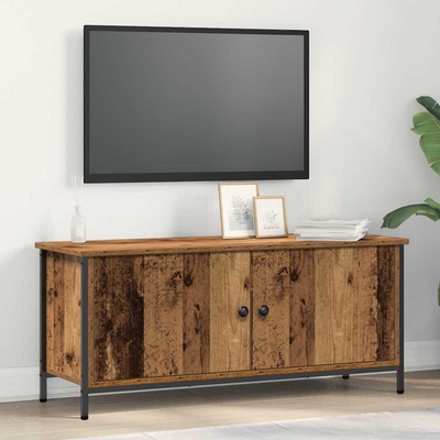 vidaXL ТВ шкаф Старо дърво 100 x 35 x 45 см Инженерно дърво (873886)
