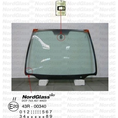 NordGlass Čelní sklo - zelené ASNG 2729AGSV