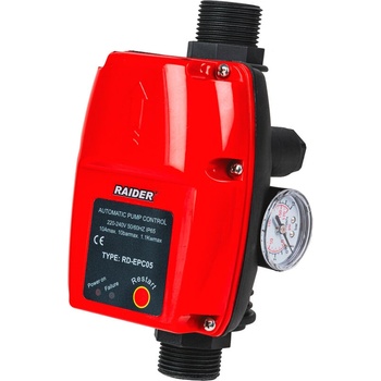 Raider (Standard) Електронен пресостат Raider RD-EPC05 - 1, 1 kW, 1" , 90°C, с манометър (070192)