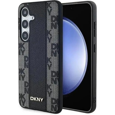 DKNY Кейс DKNY Leather Checkered Mono Pattern MagSafe за Samsung Galaxy S24+, черен (3666339276812)