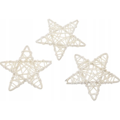 Trend-Deco Ratanové hviezdy x10 trblietavé hviezdičky vianočné ozdoby hviezdičky 12 cm