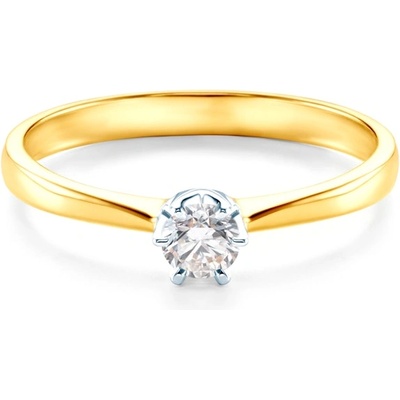 SAVICKI Годежен пръстен Solitaire: два цвята злато. диамант