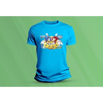 Sandratex dětské bavlněné tričko sonic the Hedgehog 3. azurová