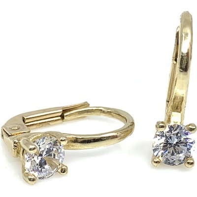 Jan Kos jewellery zlaté náušnice s bílým kamenem 59628163