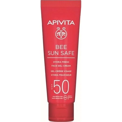 APIVITA Слънцезащитен хидратиращ крем за лице , Apivita Bee Sun Safe Hydra Fresh Face Gel Cream SPF50 50ml