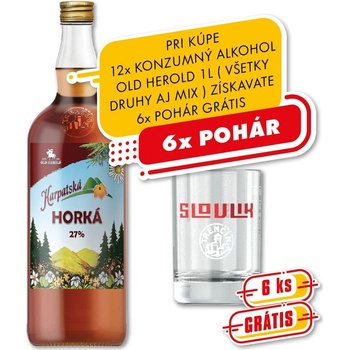 Karpatská horká 27% 1 l (čistá fľaša)
