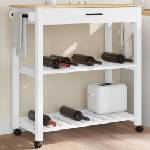 vidaXL Кухненска количка "MONZA" 84x40x88, 5 см борово дърво масив (376102)
