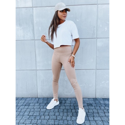 Dámske legíny DStreet krémová