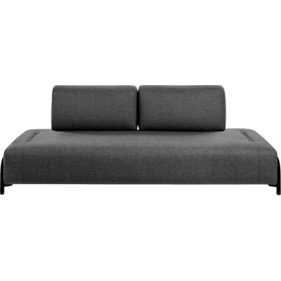 Kave Home Tmavě šedá látková třímístná pohovka Compo 232 cm