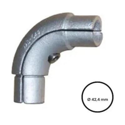 Konstrukční fitinka, spojka ocelových trubek Assist pr. 42,4 mm – koleno 725-C42
