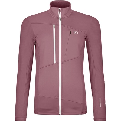 Ortovox Fleece Grid Jacket W ružová/biela