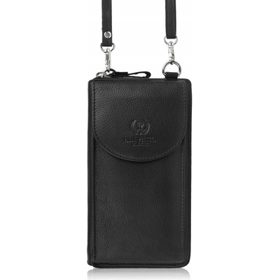 Paolo Peruzzi listová kabelka prírodná koža čierna