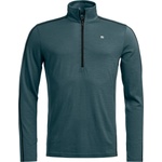 Ortovox Мъжко мериносово термобельо Ortovox 185 Rock'N'Wool Zip Neck Merino base layer - Dark Arctic Grey (015-2323-0213)