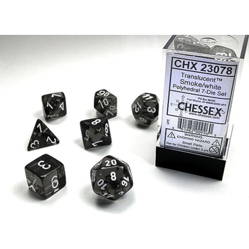 Chessex Sada 7 vícestěnných kostek průhledná Šedá