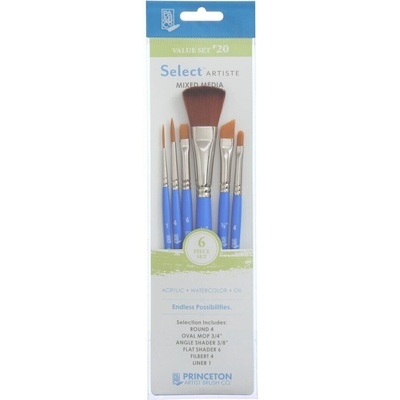 Princeton Artist Brush Selectartiste Multi-Technique 1 Комплект четки 6 бр (P3750SET120)