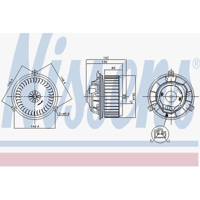 Vnitřní ventilátor NISSENS 87249
