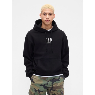 GAP Oversize mikina s logom Vintage Soft čierna