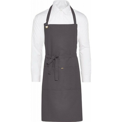 SG Accessories Bistro Ex JASSZ Bistro Jemná pracovní zástěra Provence z kepru se zavazováním kolem krku Šedá