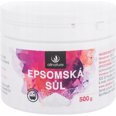 Allnature Epsomská soľ do kúpeľa 500 g