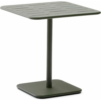 Kave Home Brai Oceľový záhradný jedálenský stôl 70x70 cm