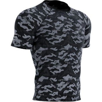 Compressport Мъжка тениска Compressport Training Short Sleeve T-Shirt Camo Premium - Черен