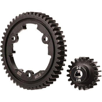 Traxxas Зъбни колела калени Traxxas XRT Xmaxx SPUR GEAR, 50-TOOTH, STEEL (WIDE-FACE)/ GEAR, 20-T PINION (1.0 METRIC PITCH) (FITS 5MM SHAFT)/ SET SCREW TRX6450 (TRX6450)