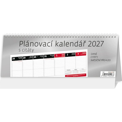 Stolní Plánovací s citáty týdenní 2027