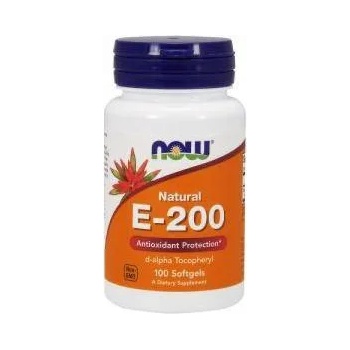 NOW Витамин Е-200 - Vitamin E-200 IU MT - 100 дражета - NOW FOODS, NF0880