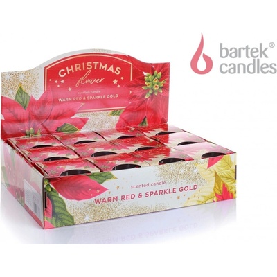 Bartek Candles Christmas Flower SPARKLE GOLD 115 g