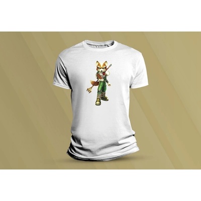 Sandratex dětské bavlněné tričko Fox McCloud bílá