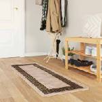 vidaXL Каса за килим MARSA Черно 50 x 150 cm Полиестер и PVC (42023323)