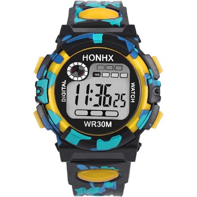 HONHX Детски часовник honhx shock, Дигитален, Жълт (honhx-62003-yellow)