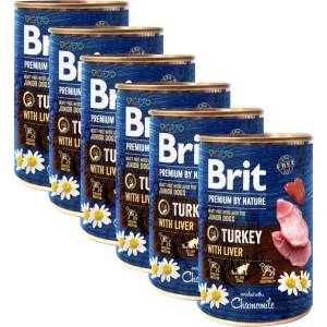 Brit Консерва Brit premium by Nature Junior Турция и Черен дроб 6 x 400 г