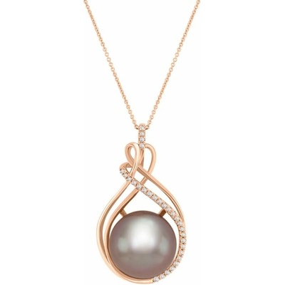 Eppi Perlový přívěsek s diamanty Renata P33495