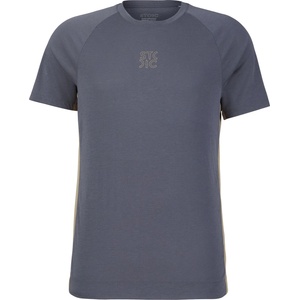 Stoic Мъжка фланелка с къс ръкав за колоездене Stoic PerformanceMerino LofsdalenSt. MTB S/S Cycling jersey - Ink Grey / Silent Green (056-4036-0311)
