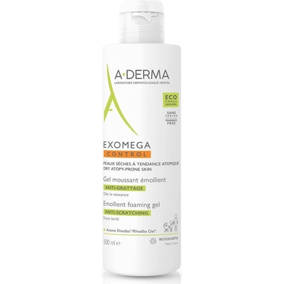 A-Derma Exomega Control Gel Moussant Émollient zvláčňujúci penivý gél 500 ml