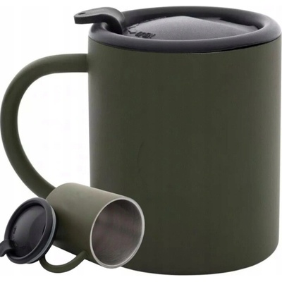 M Tac Termohrnek s víčkem Nerezová Ocel 400 ml olivová barva