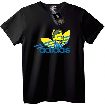 NOONEBRAND Тениска Adidas с Bart Simpson - 3XL, White