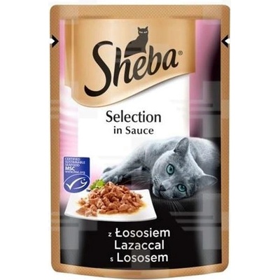 SHEBA SELECTION s Lososom v šťave 12 x 85 g