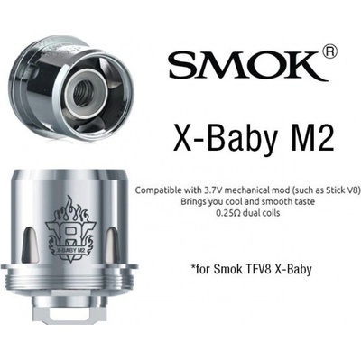 SMOK TFV8 X-Baby M2 Žhavící hlava nerez 0,25ohm – Zbozi.Blesk.cz