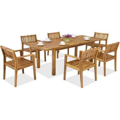 Garden Point Дървени градински мебели Jakarta/Timor 6 Garden Point (GAP352_6xGAP353)