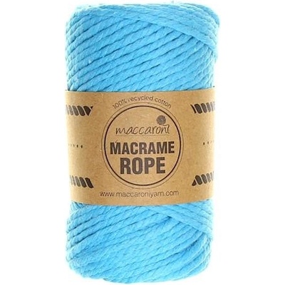 Maccaroni Rope 4 mm tyrkysová 606