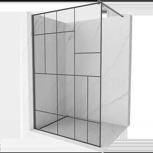 Mexen Kioto душ преграда Walk-in 120 x 200 cm, черен модел 8 mm, четкано gun gray - 800-120-101-66-78 (800-120-101-66-78)