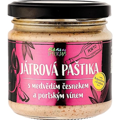 The Pelikans Játrová paštika s medvědím česnekem a portským vínem 170 g